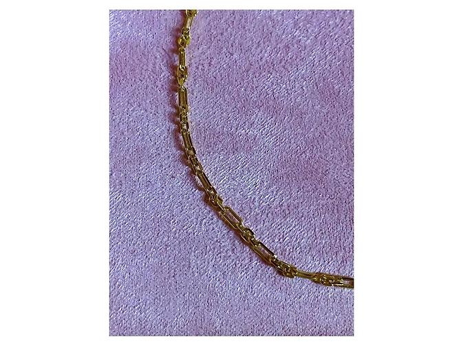 Autre Marque Collana a Catena Figaro in Argento 925 Placcata Oro D'oro - vista 7