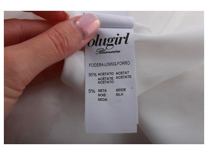 Autre Marque Blugirl Blumarine Vestido palabra de honor de encaje blanco - vista 10