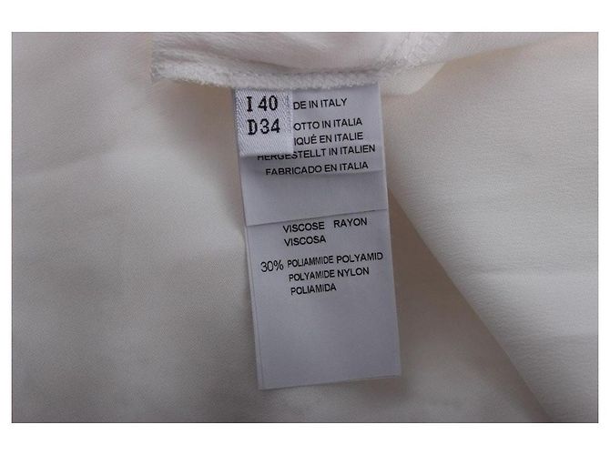 Autre Marque Blugirl Blumarine Vestido palabra de honor de encaje blanco - vista 8