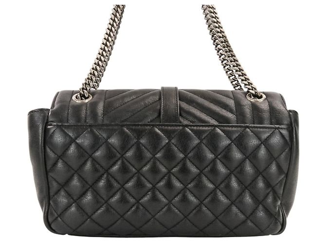 Borsa a tracolla in pelle Yves Saint Laurent Classic Small Satchel Nero - vista 4