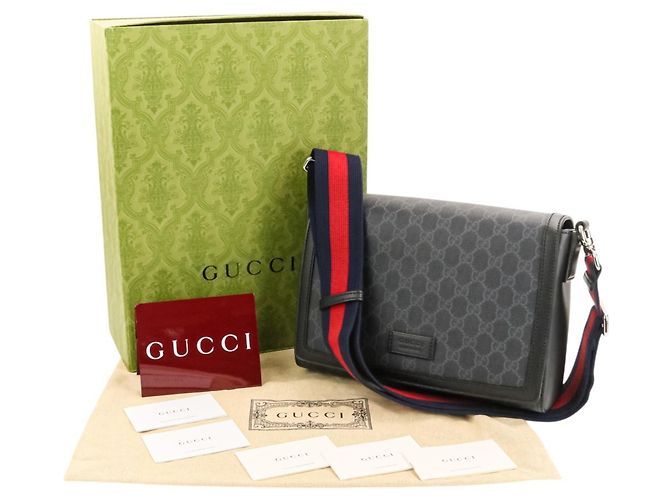 Borsa a tracolla Gucci GG Supreme Nero - vista 14