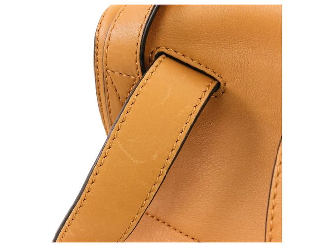 Loewe Leather Drawstring Backpack Brown Camel - view 14