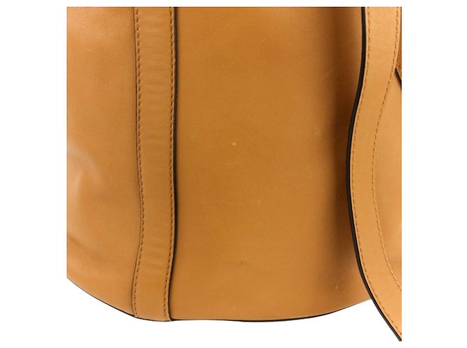 Loewe Leather Drawstring Backpack Brown Camel - view 17