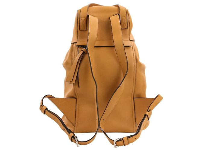 Loewe Leather Drawstring Backpack Brown Camel - view 3