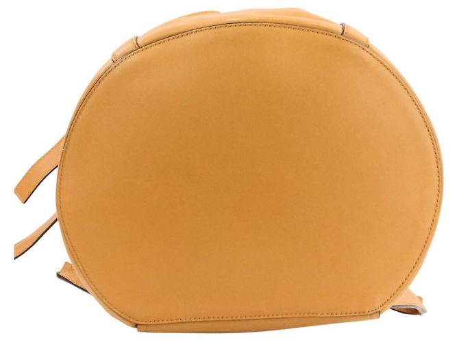 Loewe Leather Drawstring Backpack Brown Camel - view 6