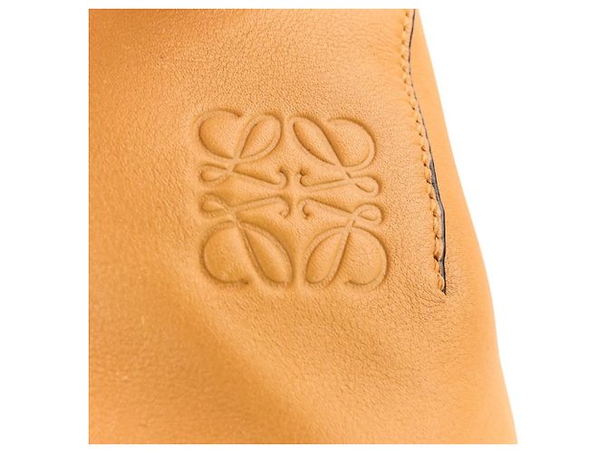 Loewe Leather Drawstring Backpack Brown Camel - view 8