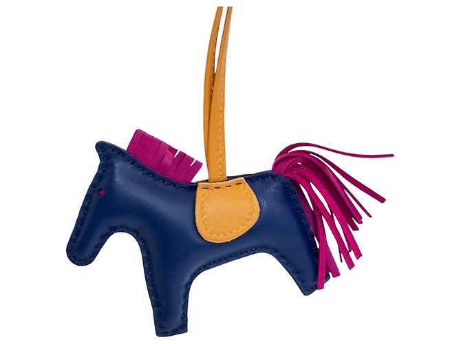 Hermès Hermes Rodeo PM Handtaschenanhänger Blau - Ansicht 3