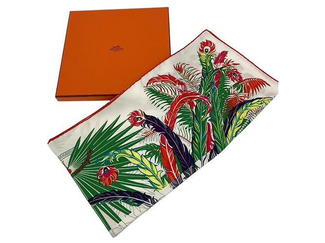 Hermès HERMES Carré 90 Mythiques Phoenix Seidentuch Weiß Mehrfarben - Ansicht 9