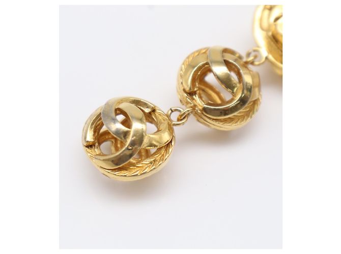Timeless Pendientes de clip redondo Chanel Coco Mark Dorado - vista 10