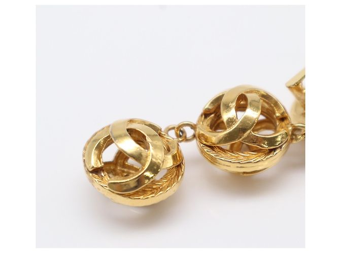 Timeless Pendientes de clip redondo Chanel Coco Mark Dorado - vista 11