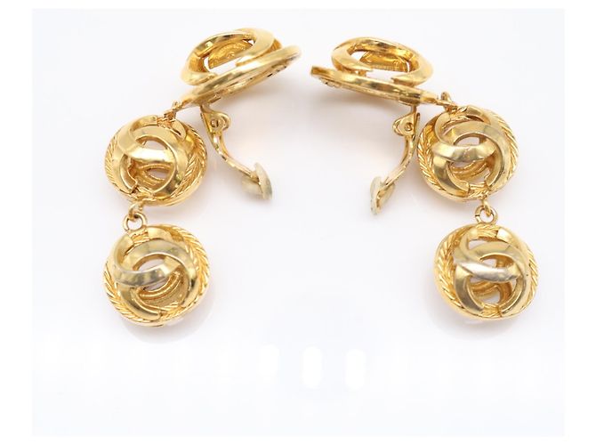 Timeless Pendientes de clip redondo Chanel Coco Mark Dorado - vista 6