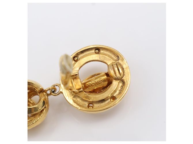 Timeless Pendientes de clip redondo Chanel Coco Mark Dorado - vista 8