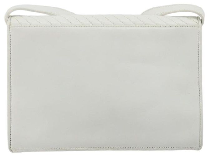 Céline Celine Vintage Flap in pelle trapuntata Bianco - vista 2