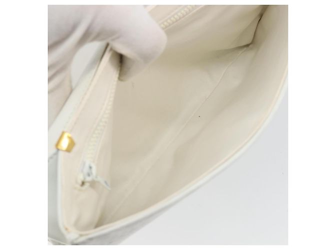 Céline Celine Vintage Flap in pelle trapuntata Bianco - vista 5