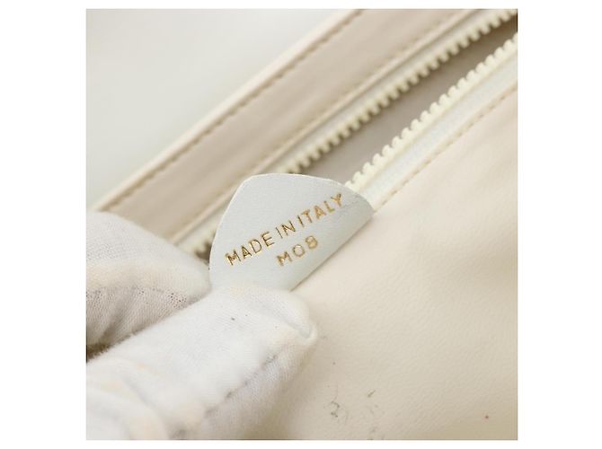 Céline Celine Vintage Flap in pelle trapuntata Bianco - vista 7