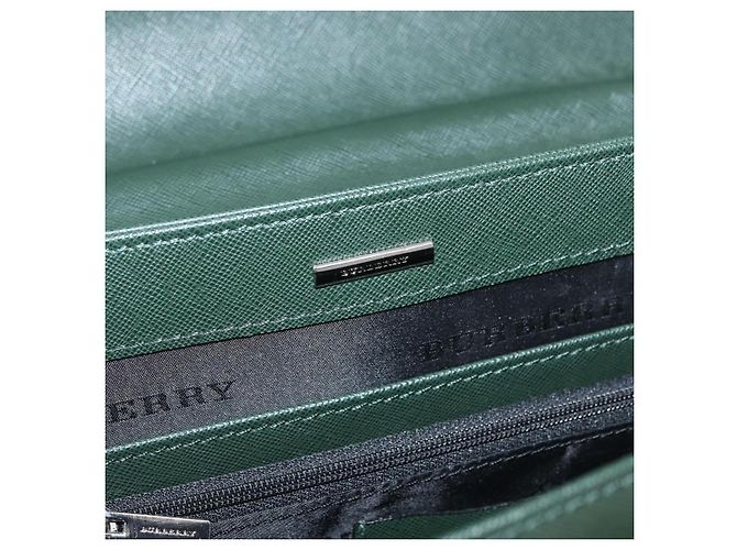 Valigetta Burberry in pelle Verde - vista 6