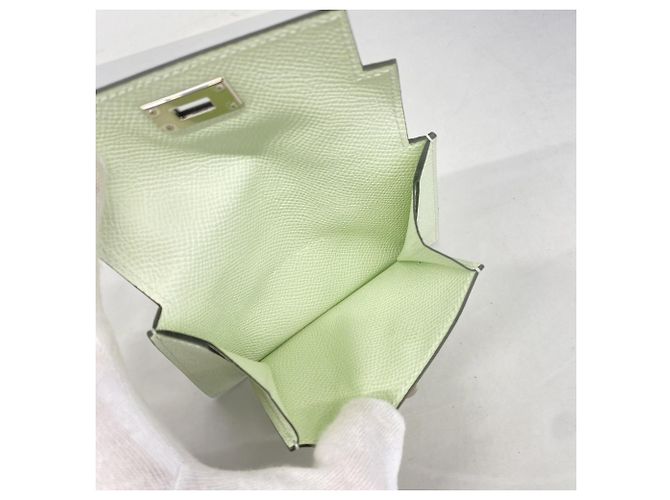 Hermès Cartera compacta Hermes Kelly Pocket Verde - vista 3