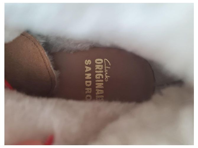 Stivaletti Clarks x Sandro in scamosciato e pelle di pecora Beige - vista 6