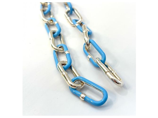 Collana choker a catena SV925 Bottega Veneta Argento Blu - vista 6