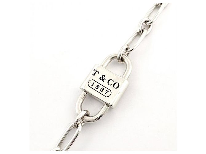 Bracciale charm Tiffany & Co. 1837 Small Double Lock Argento - vista 2