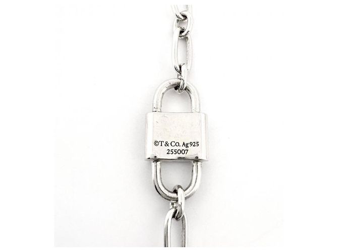 Bracciale charm Tiffany & Co. 1837 Small Double Lock Argento - vista 3