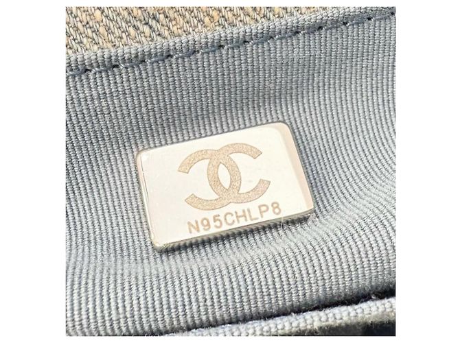 Borsa Shopping Chanel Deauville Medium AS3351 Blu chiaro - vista 7