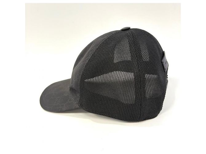 Gucci GG Pattern Nylon Mesh Baseball Cap Black - view 4
