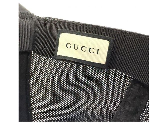 Gucci GG Pattern Nylon Mesh Baseball Cap Black - view 8