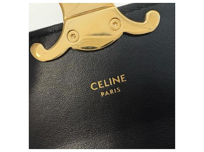 Céline Borsa a Spalla Celine Triomphe Mini Claude Nero - vista 6