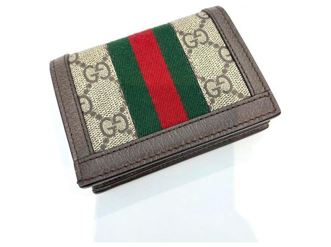 Ophidia Gucci Bi-fold Wallet in GG Supreme Braun Beige - Ansicht 2