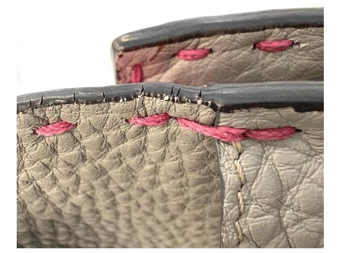 FENDI Selleria Peekaboo Langgeldbörse mit Handnähten Braun Pink - Ansicht 9