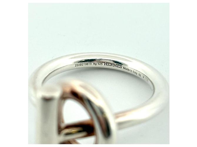 Ring Hermès Anillo de banda HERMES Echappé MM Silver 925 Plata - vista 2