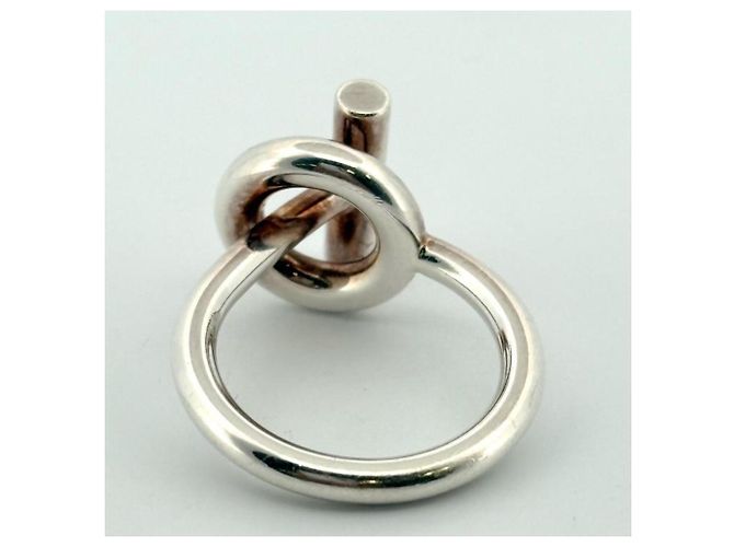 Ring Hermès Anillo de banda HERMES Echappé MM Silver 925 Plata - vista 4