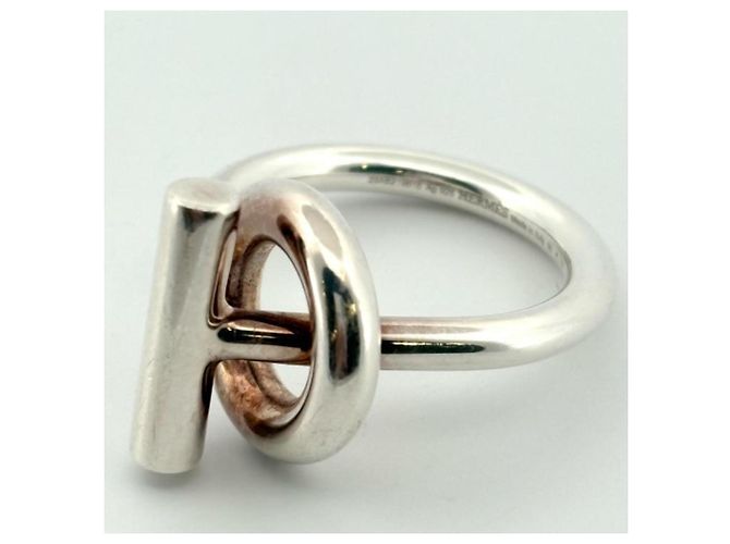 Ring Hermès Anillo de banda HERMES Echappé MM Silver 925 Plata - vista 5