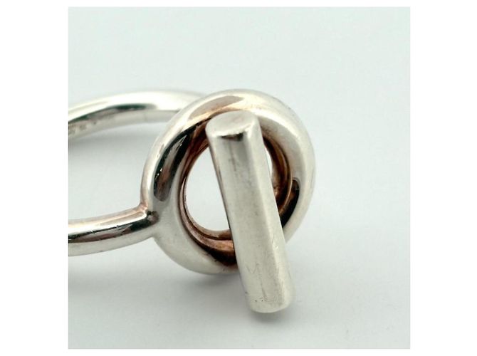 Ring Hermès Anillo de banda HERMES Echappé MM Silver 925 Plata - vista 6
