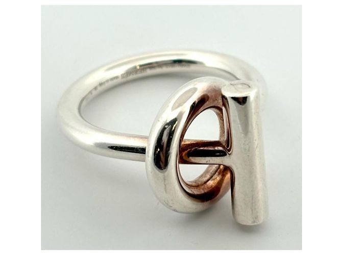Ring Hermès Anillo de banda HERMES Echappé MM Silver 925 Plata - vista 7