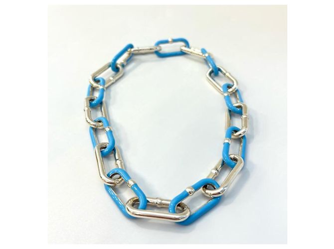 Collana a catena in argento 925 Bottega Veneta Blu - vista 2
