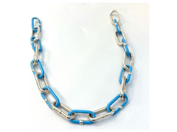 Collana a catena in argento 925 Bottega Veneta Blu - vista 4