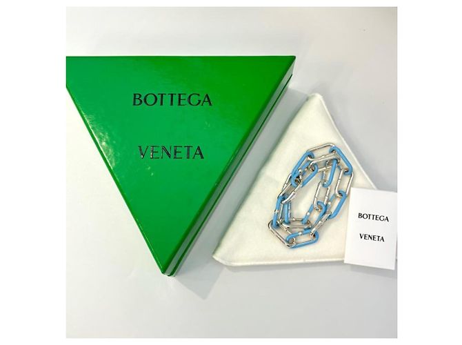 Collana a catena in argento 925 Bottega Veneta Blu - vista 5