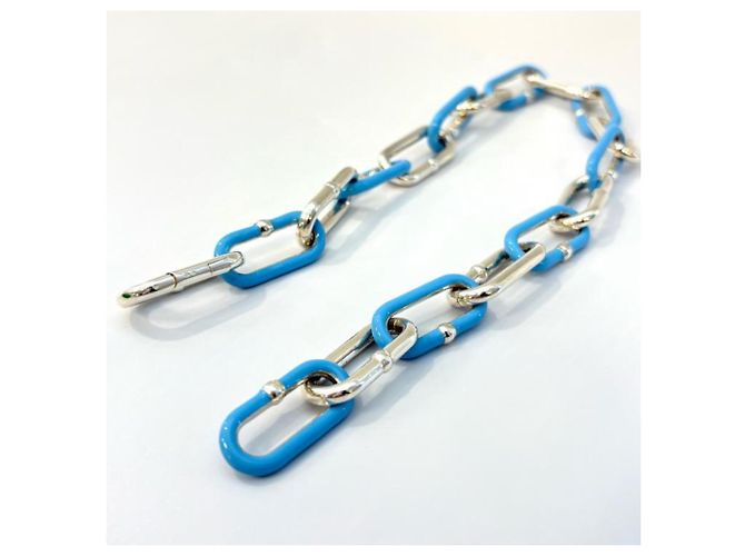 Collana a catena in argento 925 Bottega Veneta Blu - vista 6