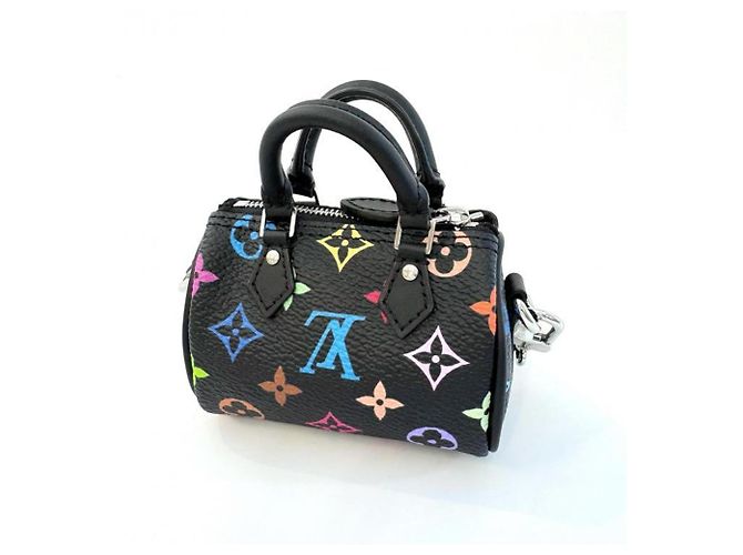 Charm per borsa Louis Vuitton x Takashi Murakami Bag Charm Micro Speedy Nero Multicolore - vista 3