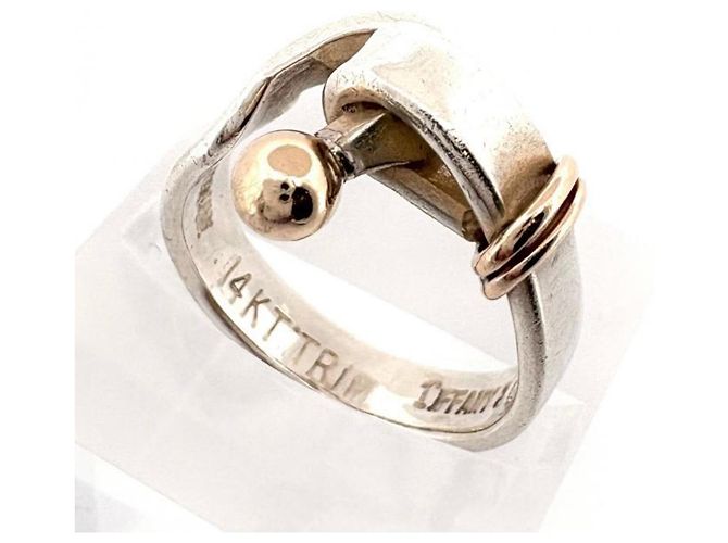 Tiffany & Co. Vintage Hook & Eye Ring Silber Golden - Ansicht 2