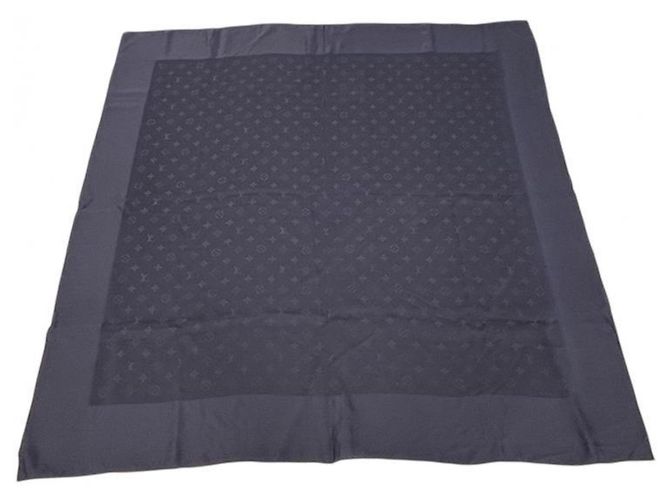 Louis Vuitton Monogram Seidenschal in Navy Marineblau - Ansicht 2