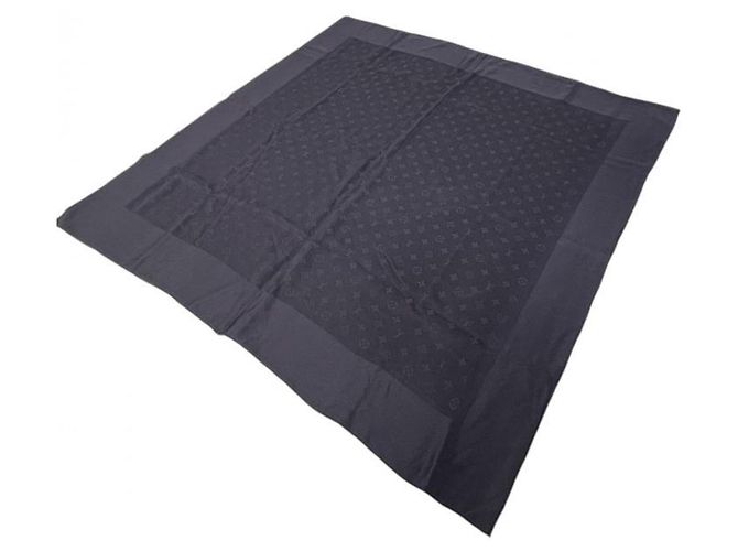 Louis Vuitton Monogram Seidenschal in Navy Marineblau - Ansicht 5