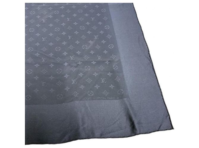 Louis Vuitton Monogram Seidenschal in Navy Marineblau - Ansicht 6