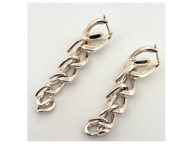 Tiffany & Co. Forge Drop Link Ohrringe Silber - Ansicht 5
