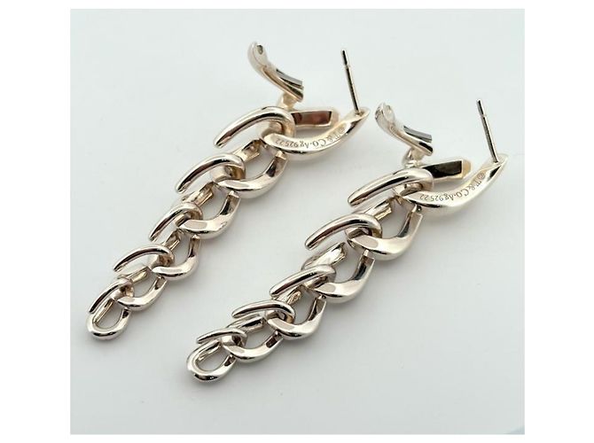 Tiffany & Co. Forge Drop Link Ohrringe Silber - Ansicht 7