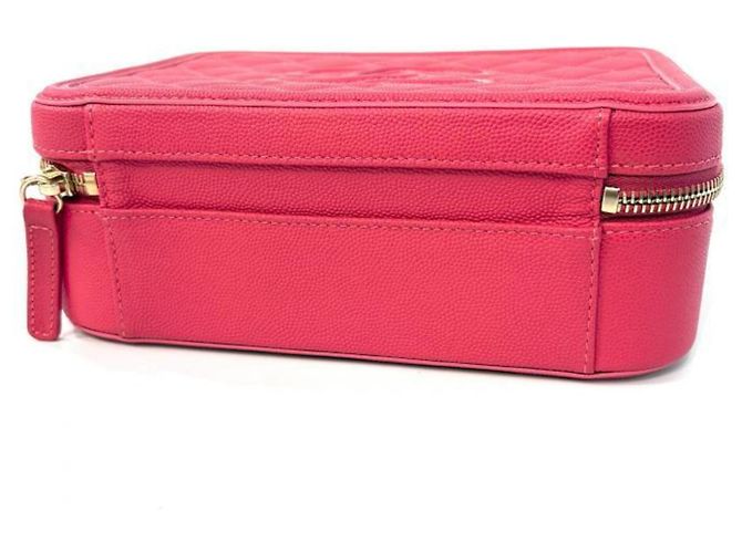 Borsa a tracolla Chanel CC Filigree Vanity Chain Rosa - vista 3