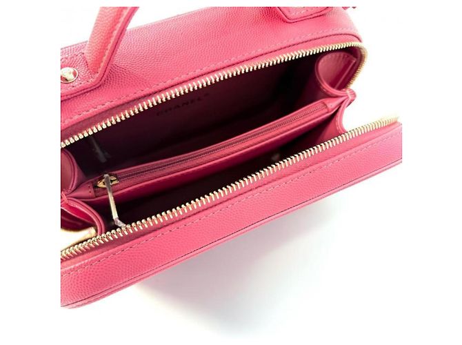 Borsa a tracolla Chanel CC Filigree Vanity Chain Rosa - vista 5