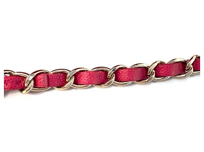 Borsa a tracolla Chanel CC Filigree Vanity Chain Rosa - vista 9